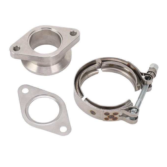 42mm Wastegate Flens 2 Bouten naar MVS V-Band met Pakking Klem Anti-Lek Wastegate Adapter gray
