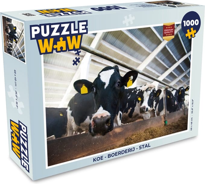 Puzzel Koe - Boerderij - Stal - Legpuzzel - Puzzel 1000 stukjes volwassenen