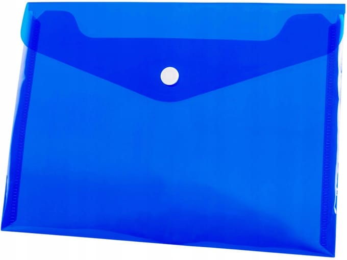 Tetis A5 PP-envelopmap met drukknop, blauw, BT610-N