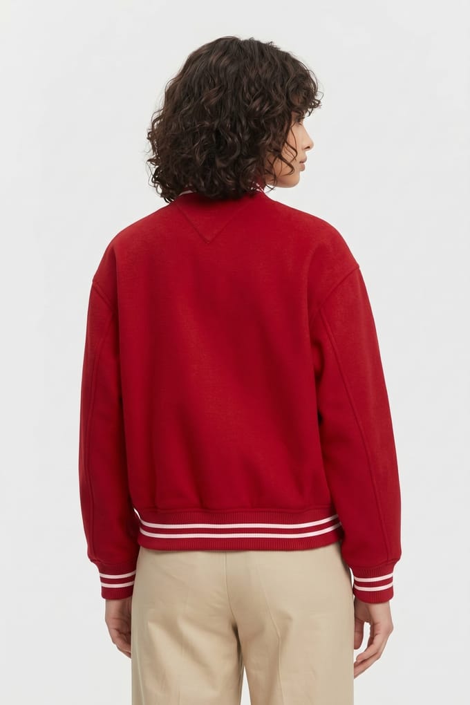 Tommy Hilfiger Wool Varsity Bomber Primary Red Taglia: 36 | Bomber Outlet | Donna | Rosso