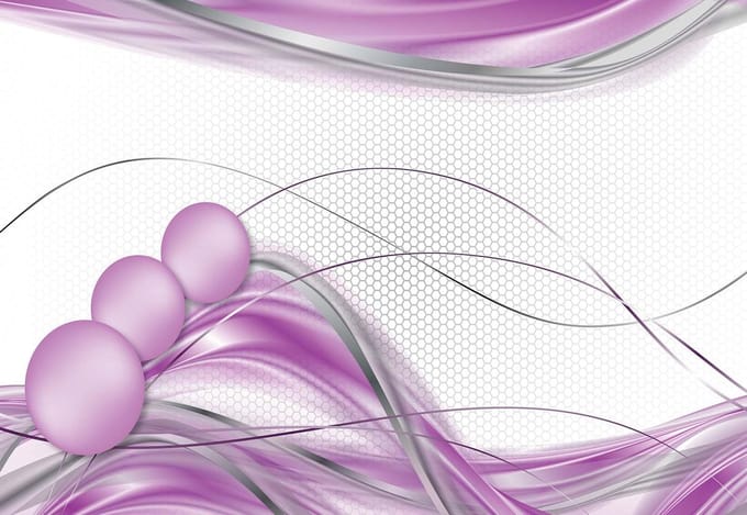 Fotobehang Pattern Circles Waves | XXL - 312cm x 219cm | 130g/m2 Vlies