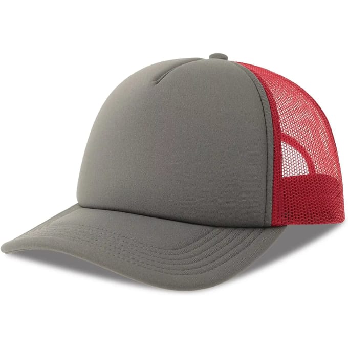 Atlantis Headwear Rapper-S Cap AT537 - Dark Grey/Burgundy - One size