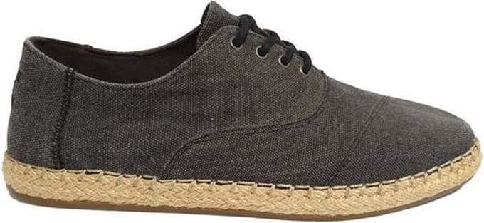Toms Camino Veterschoen10007955 Black Washed Canvas Maat 40