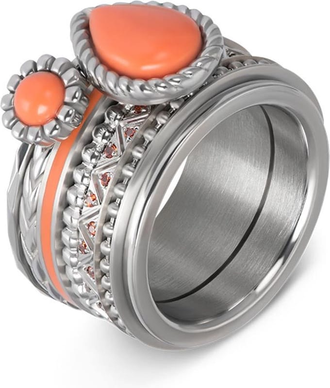 iXXXi invulring Magic Coral R05906 Goud, Zilver, Rosé (2MM)