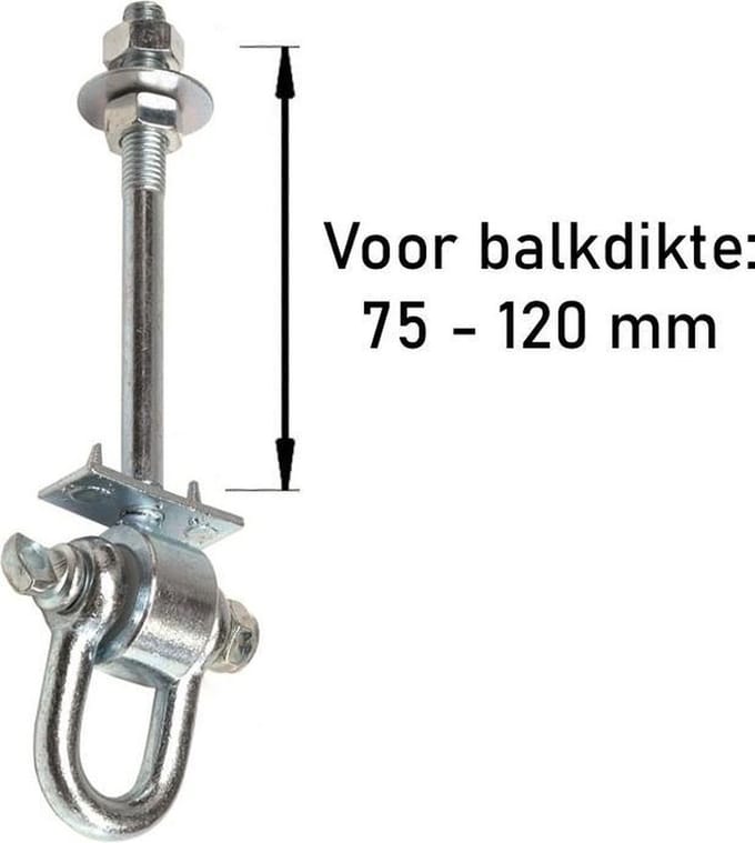 Schommelhaak met Gelagerde Harpsluiting M12 140mm (1 stuk)
