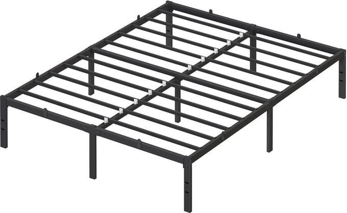 VASAGLE - Bed - Metalen Bed - Met Opbergruimte Onder Het Bed - Eenvoudige Montage