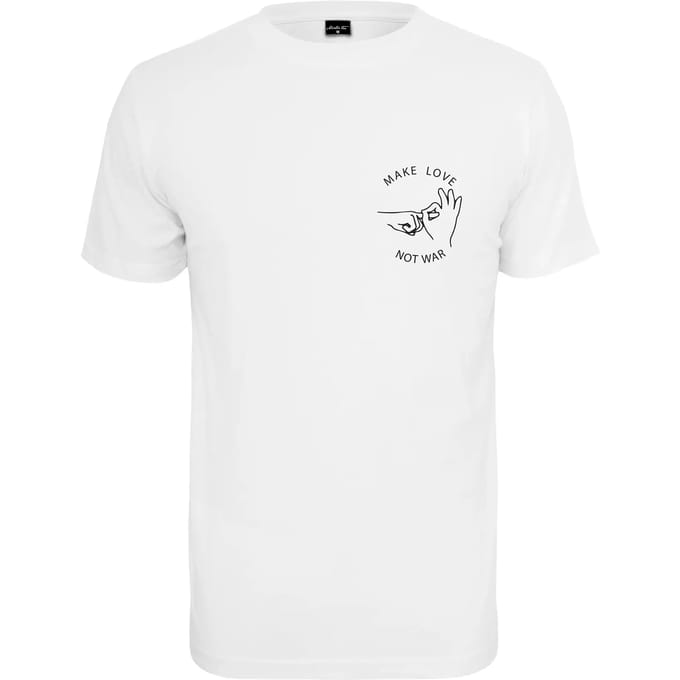 Mister Tee - Make Love Heren T-shirt - M - Wit