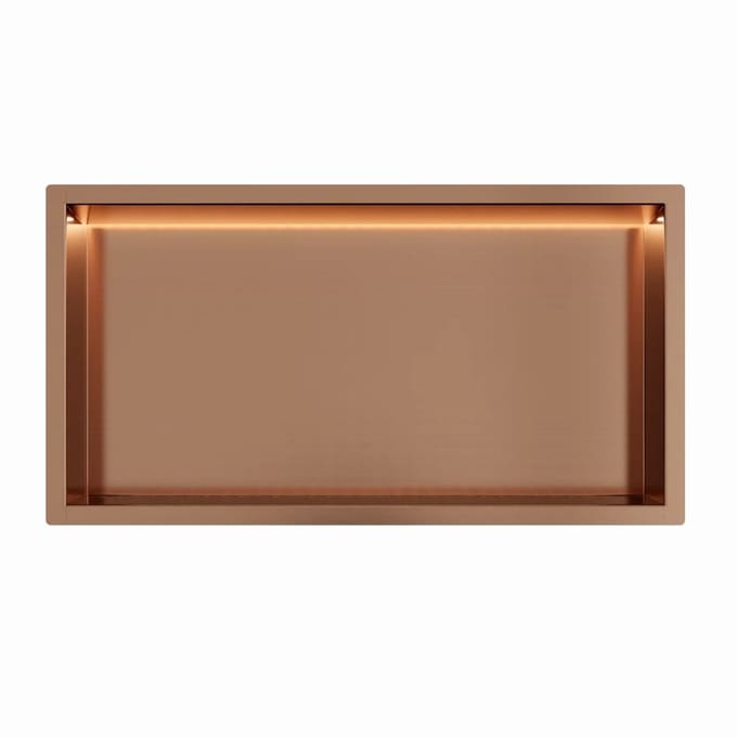 Copper RVS Inbouwnis 30x60x7cm met RGB verlichting