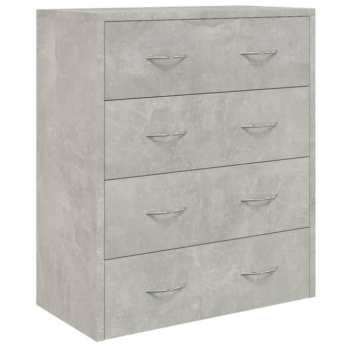 vidaXL - Dressoir - met - 4 - lades - 60x30,5x71 - cm - betongrijs