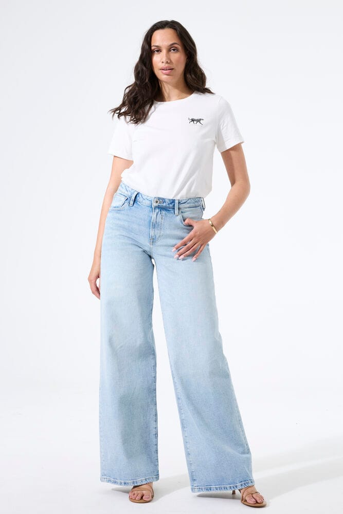 GARCIA Celia Dames Wide Fit Jeans Blauw