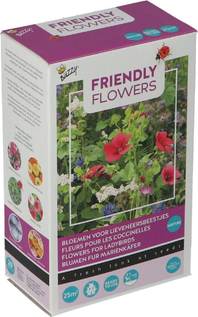 Buzzy Strooidoosje Friendly Flowers Lieveheersbeestjes 25 m² -