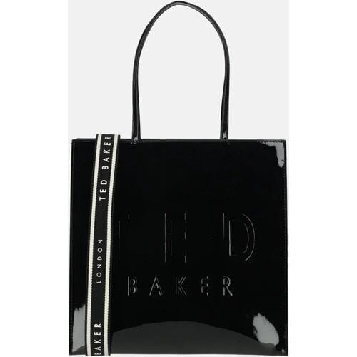 Ted Baker schoudertas Iconny Webbing Large Icon Bag Black zwart