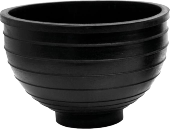 Toolland Gipsbeker, rubber, rond, zwart, 1.5 liter
