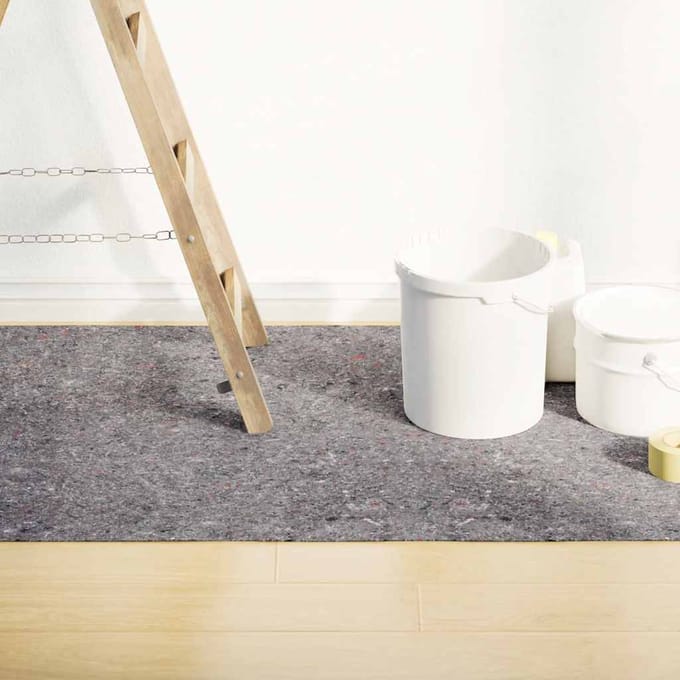 vidaXL - Antislip - schildersvlies - 2 - st - 5 - m - 220 - g/m² - grijs