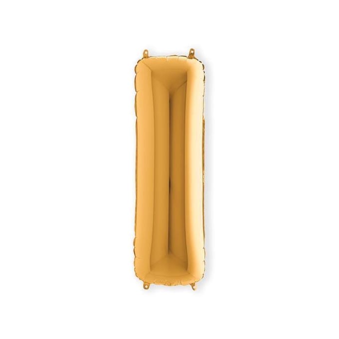 Folieballon letter I goud (100cm)