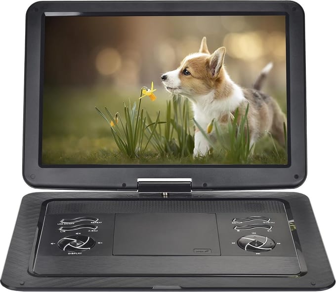 Draagbare DVD Speler - Auto Kinderen - Reizen Entertainment - Groot 17 Inch Scherm - 17 Inch - Zwart