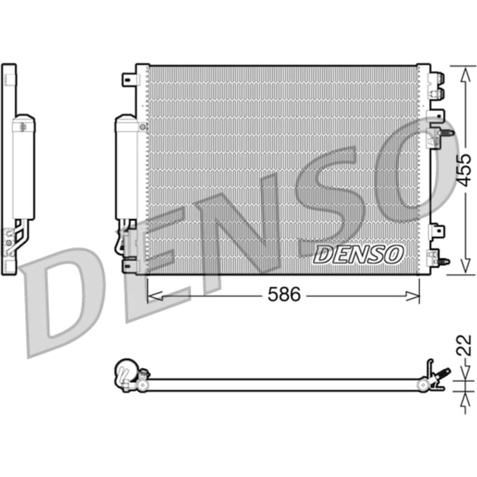 Condensator, airconditioning DENSO DCN06001