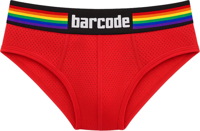 Barcode Berlin Pride Brief Red - MAAT M - Heren Ondergoed - Slip voor Man - Mannen Brief