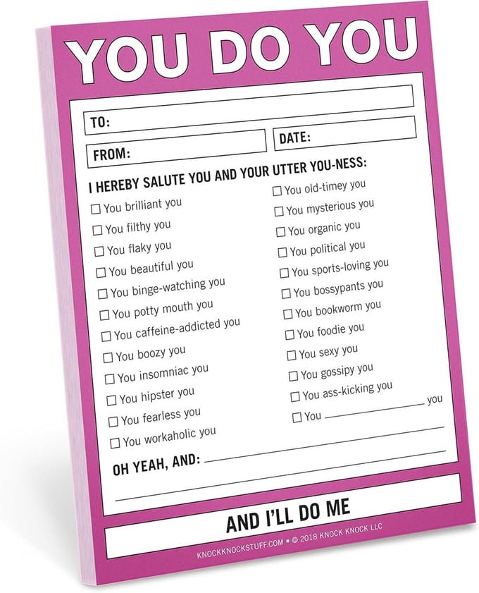 Knock Knock Je Bent Jezelf Notitieblok Checklist 10,2 x 13,2 cm