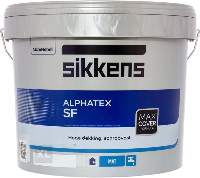 Sikkens Alphatex Sf - 5 l - 9-11 m²/l - Wit - Afwerkingslaag