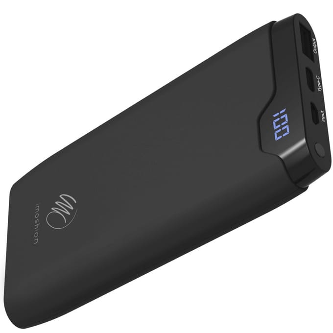 imoshion Powerbank 6.000 mAh - LED indicator - USB A & USB C - Zwart