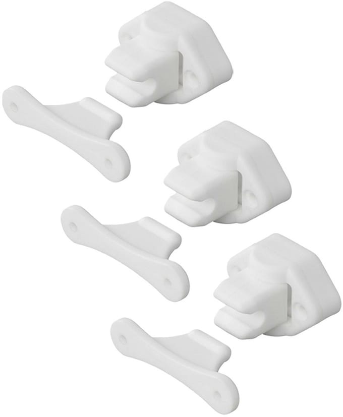 ProPlus Deurvanger - 6x - wit - kunststof - deurstopper - voor deur/camper/caravan