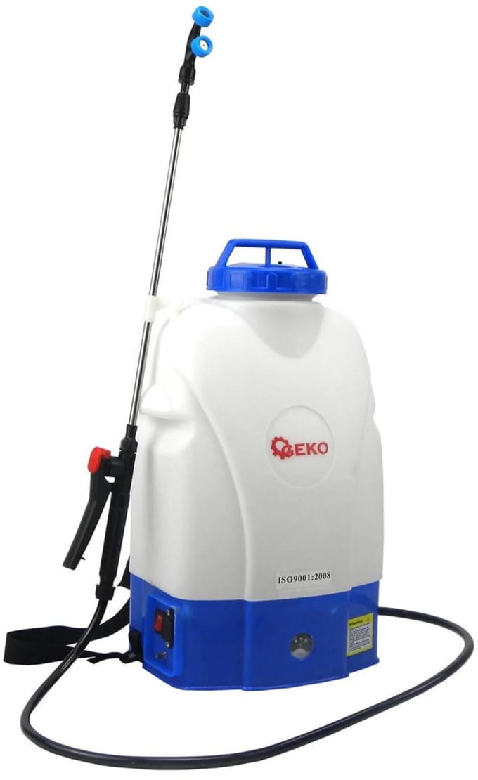 GEKO Batterij aangedreven sproeier - 20L - Efficiëntie en gemak - Voor grote oppervlakken
