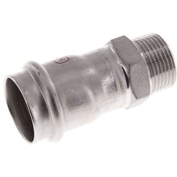 Perskoppeling - 28mm Persmof & R 3/4'' Buiseinde - RVS