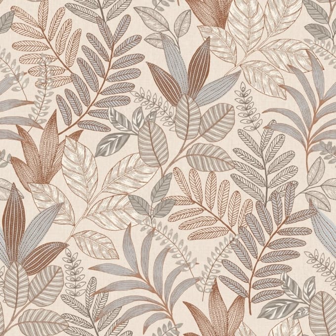 Allure - Jungle Behang - Bladeren - Behang - Wanddecoratie - Vliesbehang - Bruin - 0,53 x 10,05 M.