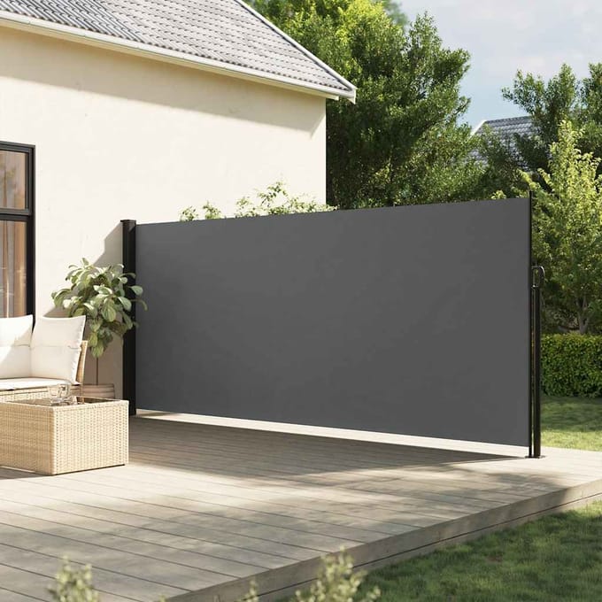 vidaXL - Windscherm - uittrekbaar - 180x500 - cm - antracietkleurig
