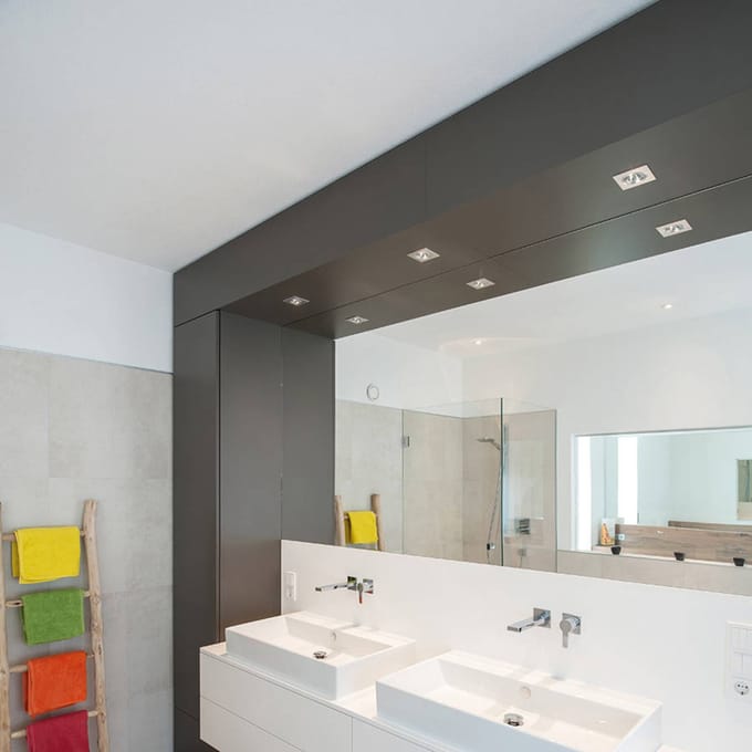 Molto Luce LED inbouwspot Agon Square aluminium 3.000K 40°