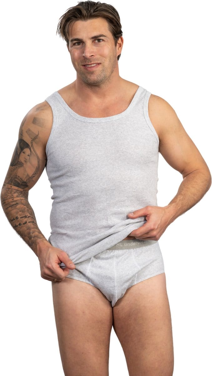 HL Tricot - Heren slip active - Maat S - Mannen - GRIJS -