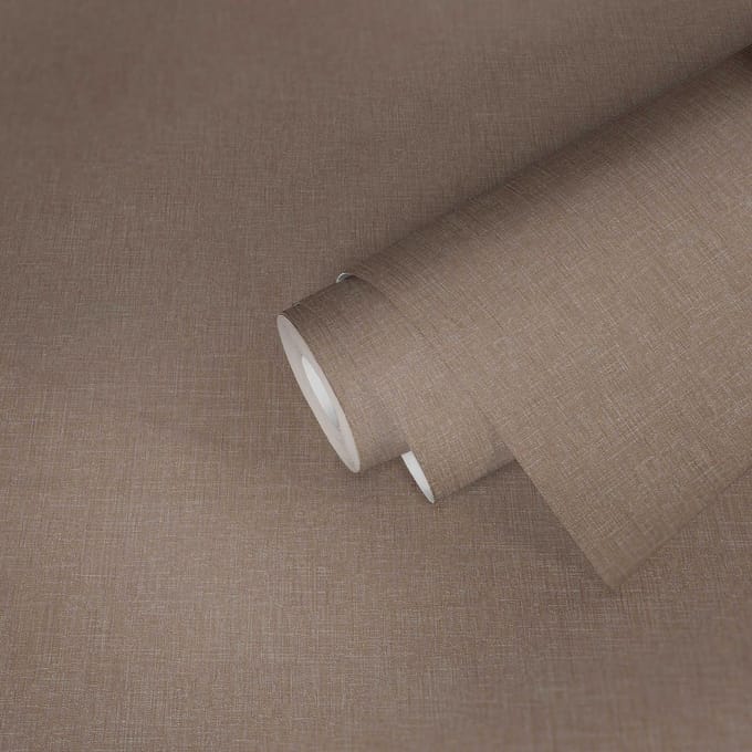 LINNENLOOK BEHANG | Landelijk - taupe - A.S. Création Metropolitan Stories