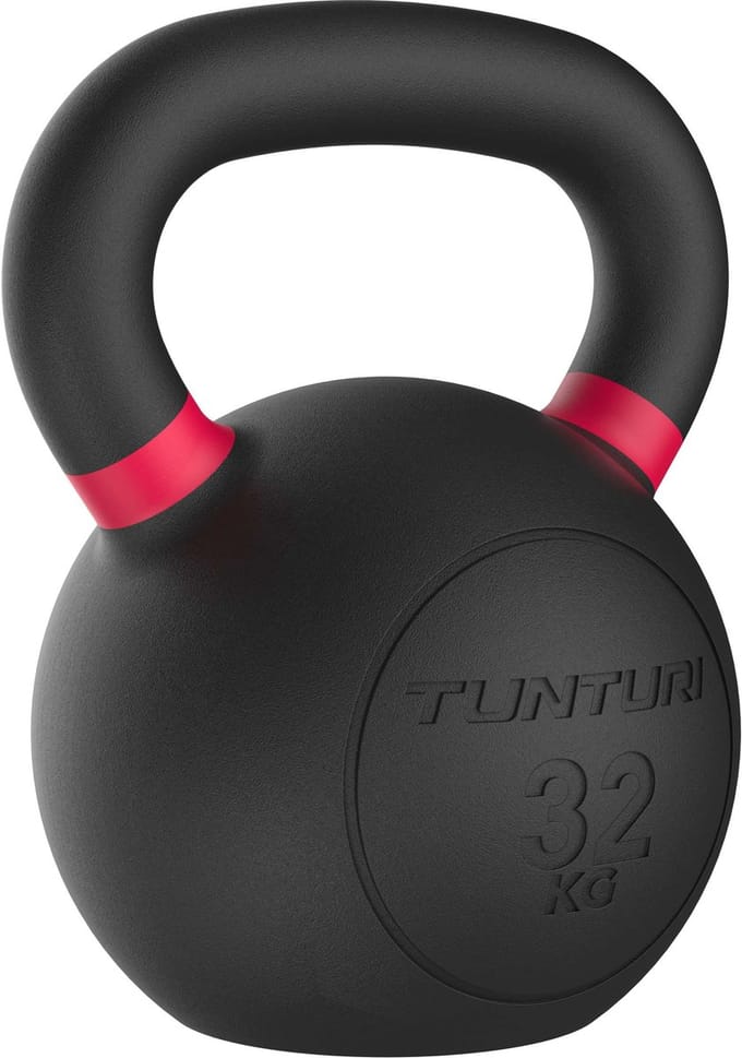 Tunturi Platinum Cast Iron Kettlebell - 32kg - Incl. gratis fitness app