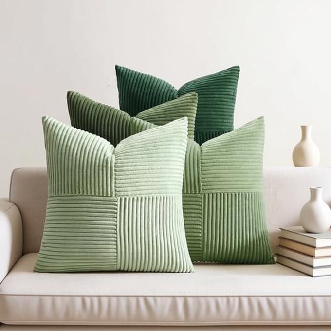 Set van 4 decoratieve kussenslopen fluweel 45x45 cm - Kerst patchwork design