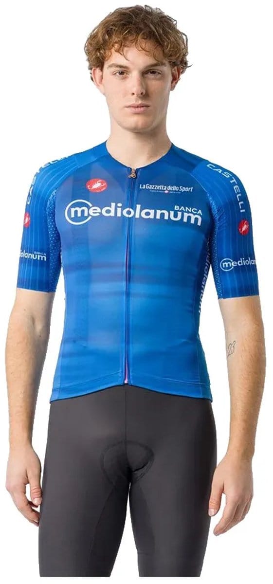 Castelli #giro109 Race 8s Korte Mouw Wielertrui Blauw M Man