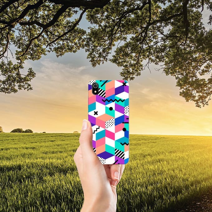 Xiaomi Redmi 7A TPU Hoesje Blokken Kleurrijk