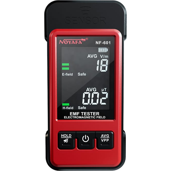 NOYAFA NF-601 Handheld stralingsdetector Geigerteller Meter Elektromagnetische stralingstester rood zwarte kleur