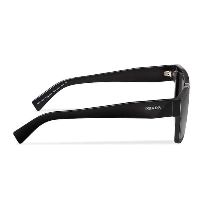 Prada Symbole Acetaat Zonnebril Vierkant Heren zonnebril Zwart Grijs APR19W-E1AB-F05S0-C-052 Basic Packaging-Eyeglass Case+Box black