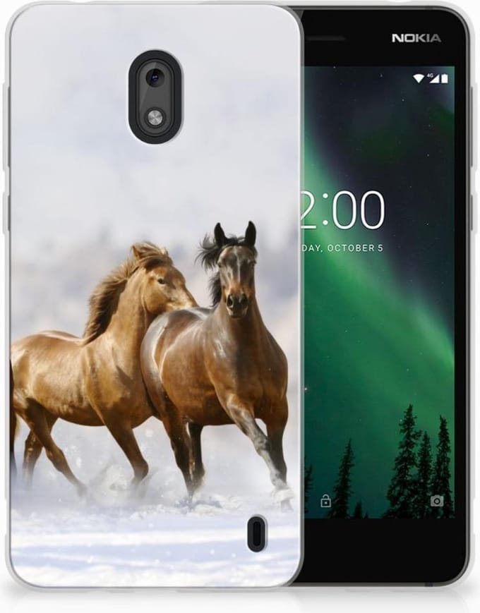Nokia 2 TPU Hoesje Paarden