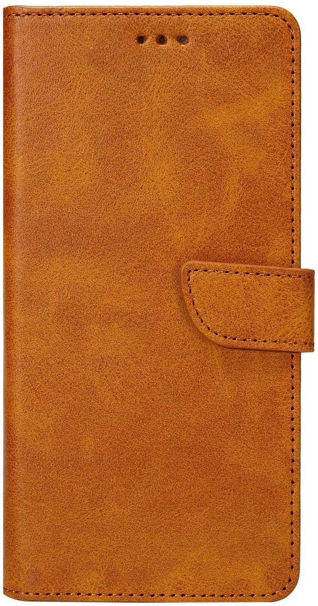 Rixus Bookcase For Samsung Galaxy S22 Plus 5G S906B Light Brown