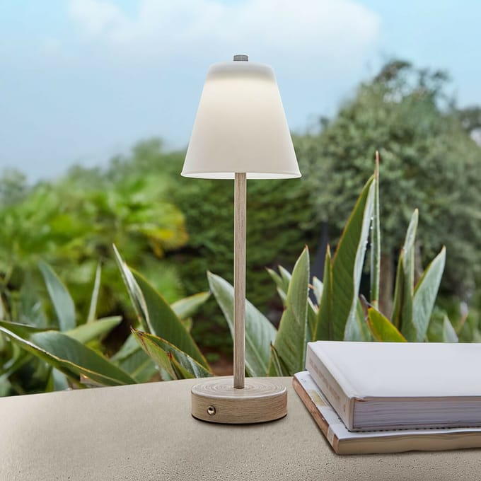 LOBERON Oplaadbare tafellamp Melari wit