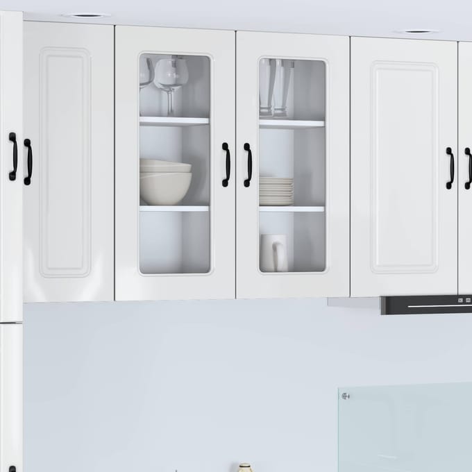 vidaXL - Vaatwasserpaneel - Kalmar - 2 - st - Hoogglans - wit - Bewerkt - hout