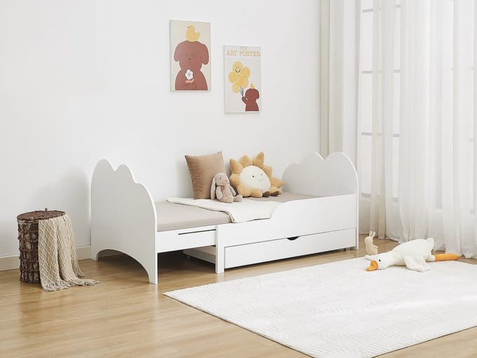 Vente-unique Meegroeibed hout wit 90 x 200 cm, 90 x 140 cm