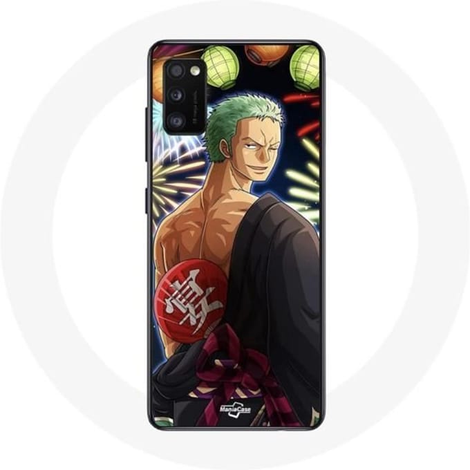 Coque pour Samsung Galaxy A41One Piece Joyeux noël Zoro Anime Manga