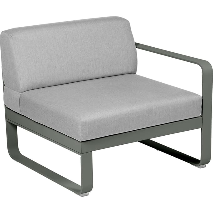 Fermob BELLEVIE Fauteuil Module rechts - 48 rozemarijn mat - 79 Flanelgrijs