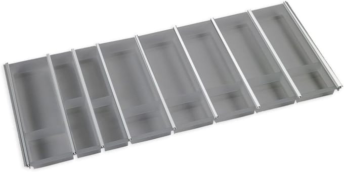 Bestekbak voor Lade 120cm - Uitschuifbare Bestekcassette Grafiet Transparant