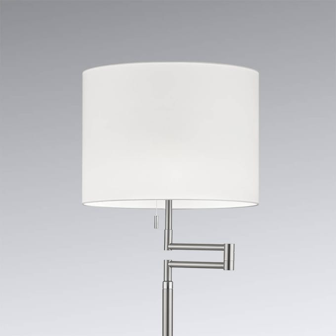 Knapstein Vloerlamp Lilian, LED dimmer, nikkel mat/chroom