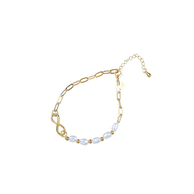 Go Dutch Label Armband (Sieraad) Armband Infinity Pearls Goud