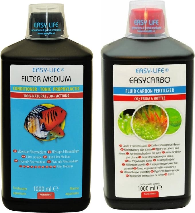 Easy-Life - Filter Medium - Waterverbeteraar + Easy-Life - EasyCarbo - Koolstofvoeding - 2x 1000 ml